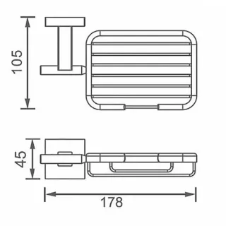 Мыльница Aquanet 202106 хром